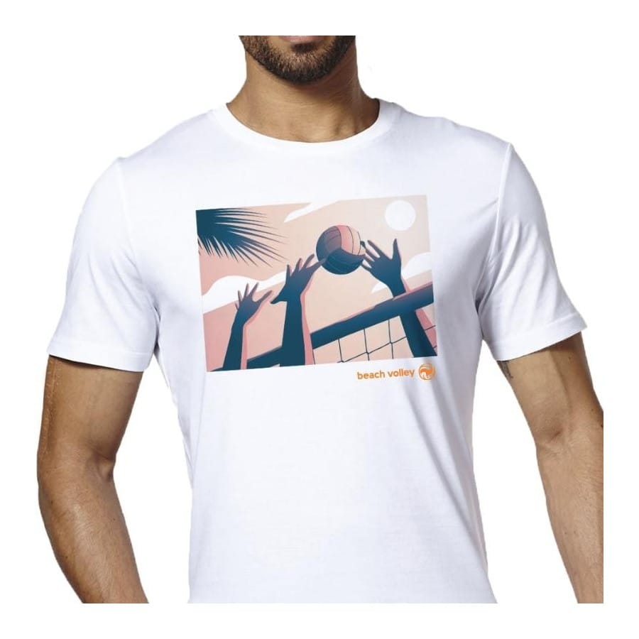 T-Shirt BLANC Beach Volley Homme
