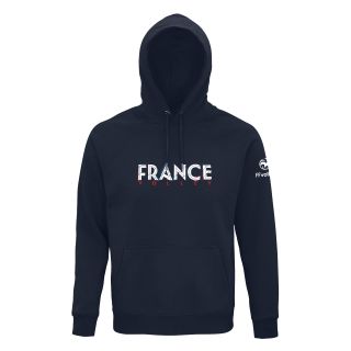 Sweat à Capuche Supporter FRANCE VOLLEY BLEU MARINE