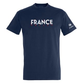 T-shirt Supporter FRANCE VOLLEY BLEU MARINE